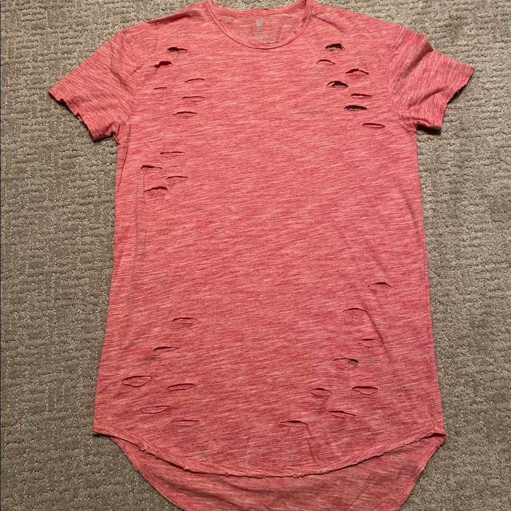 Men’s Tee Shirt With Holes Size XL